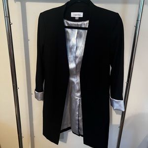 Calvin Klein Women's Roll Sleeve Open Front Blazer